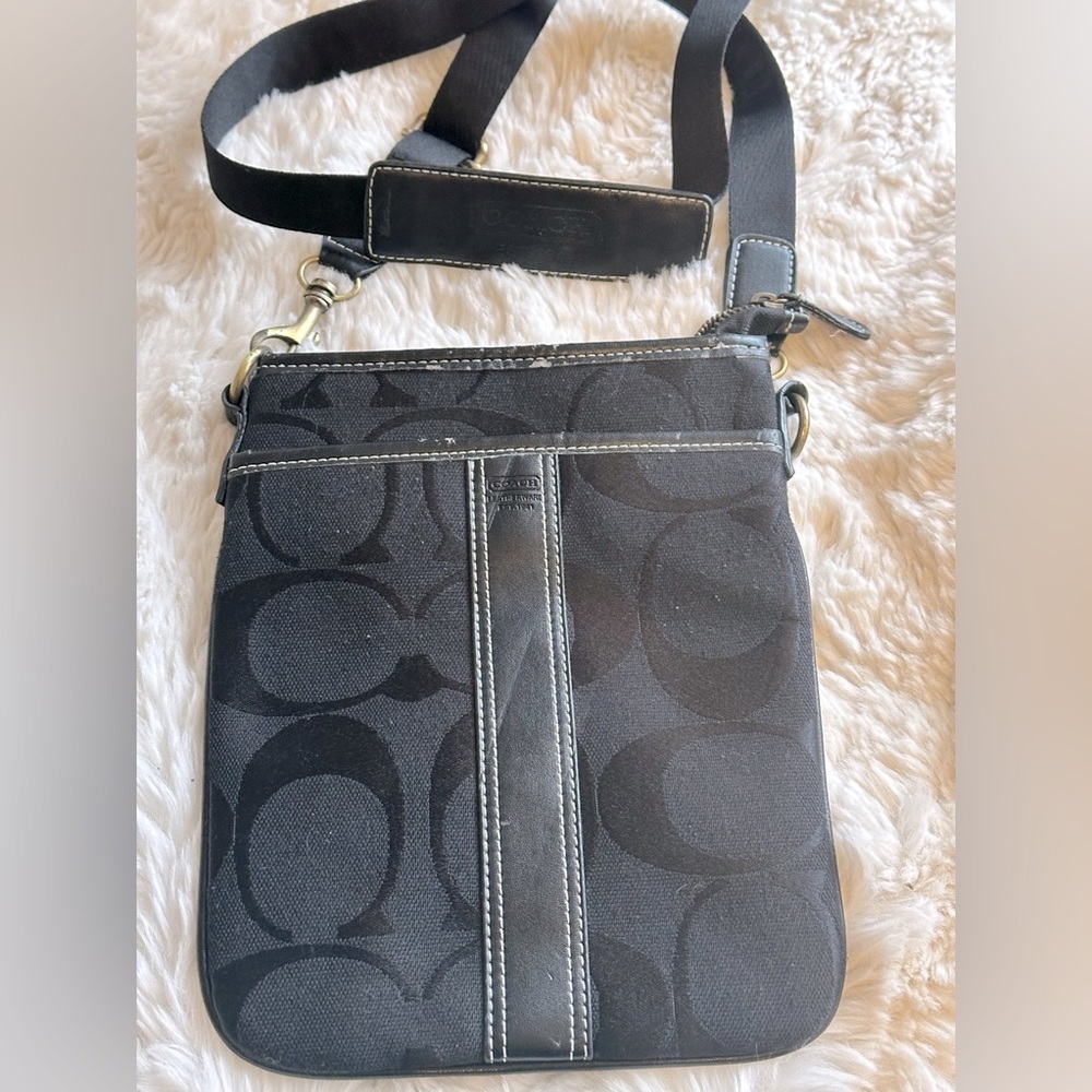 Coach crossbody messenger “C” bag in black